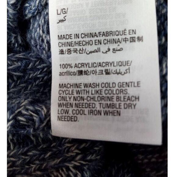 Karen Scott Turbo Cardigan Sweater Women's Large Blue Buttons Soft - Picture 11 of 11